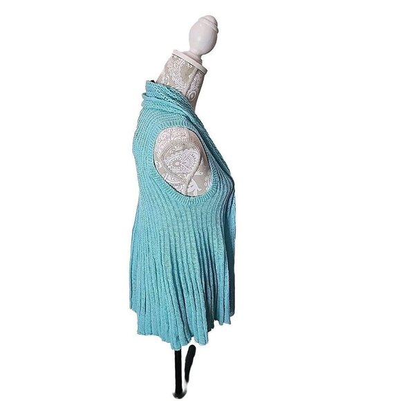 Charlie Paige Cardigan Sweater Light Blue Sleeveless Knit NWT Women's Small - Picture 7 of 9